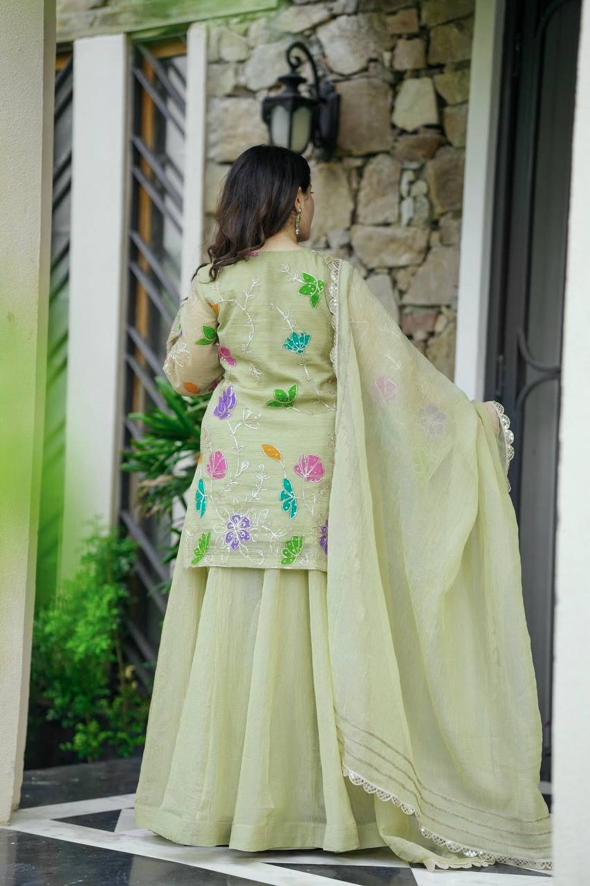 Designer Party Wear Look Collection top  sharara