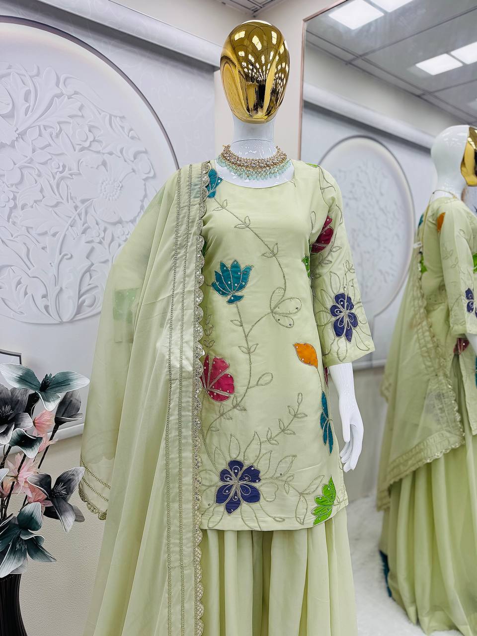 Designer Party Wear Look Collection top  sharara