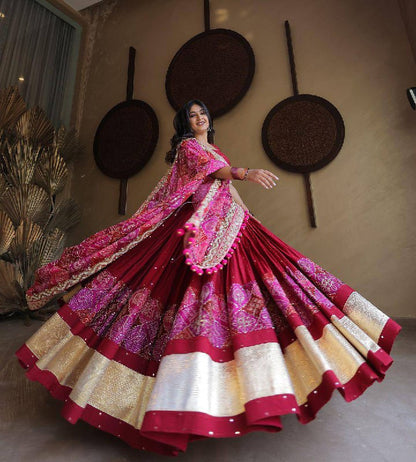 NAVRATRI SPECIAL* DESIGNER PRINTED LAHENGA CHOLI