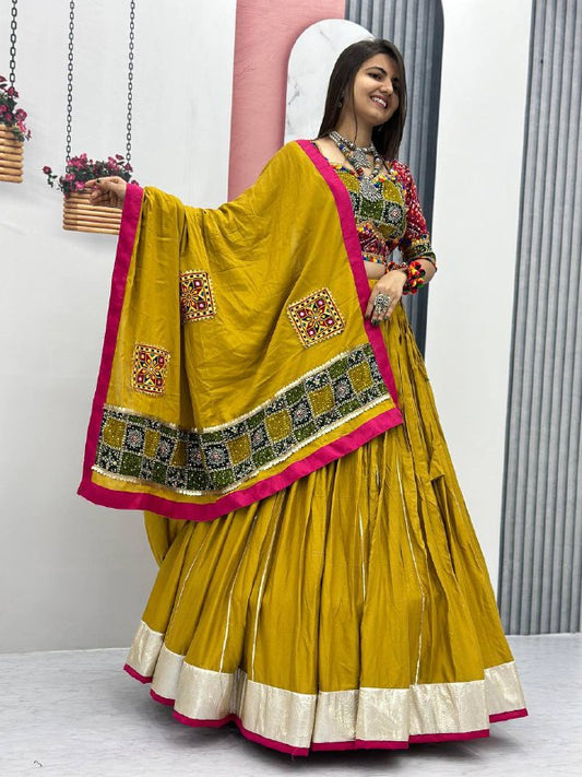 Navratri Special Pure Cotton Lehenga Choli with 6 Meter Big Flair
