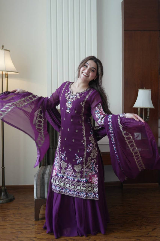 GOWN PANT PAIR  KURTI ,PLAZZO AND DUPATTA
