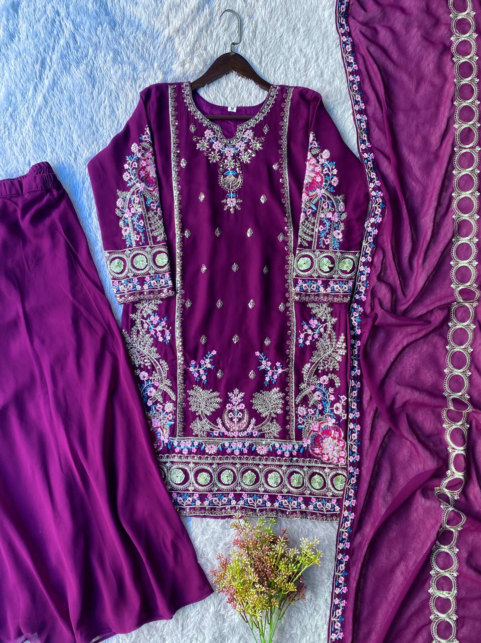 GOWN PANT PAIR  KURTI ,PLAZZO AND DUPATTA