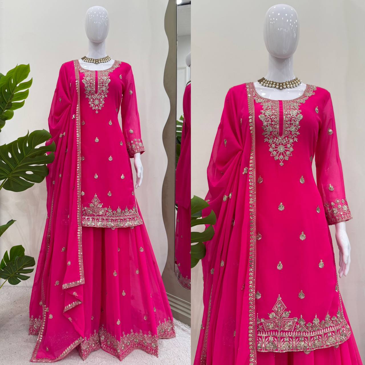 top plazo suit punjabi style