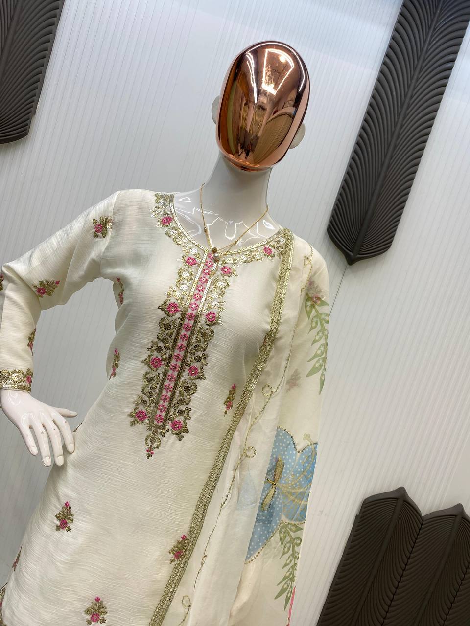 3 PIECE PLAZZO PAIR WITH DUPATTA single available wholesale