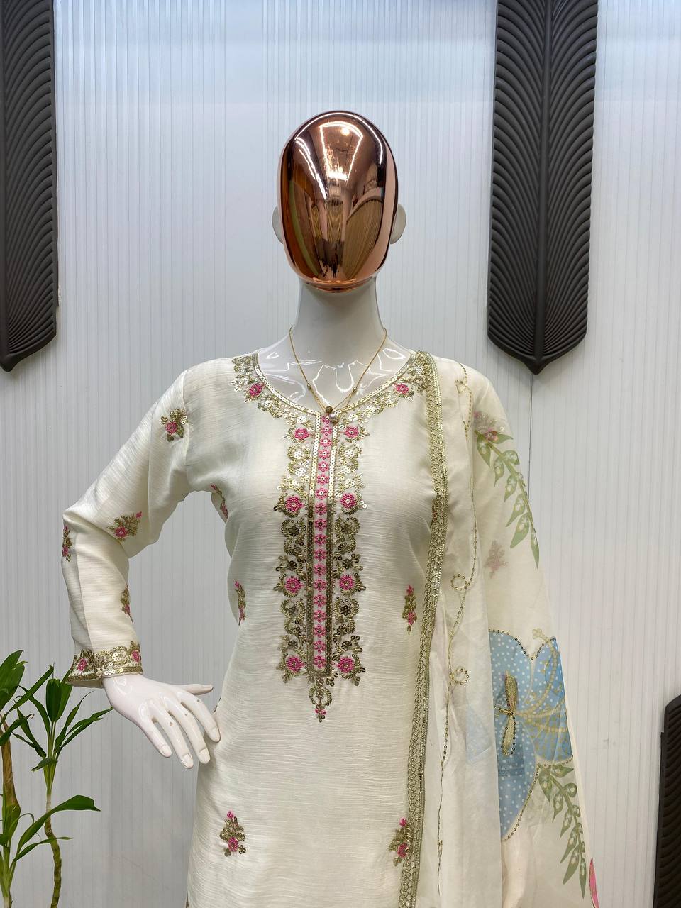 3 PIECE PLAZZO PAIR WITH DUPATTA single available wholesale