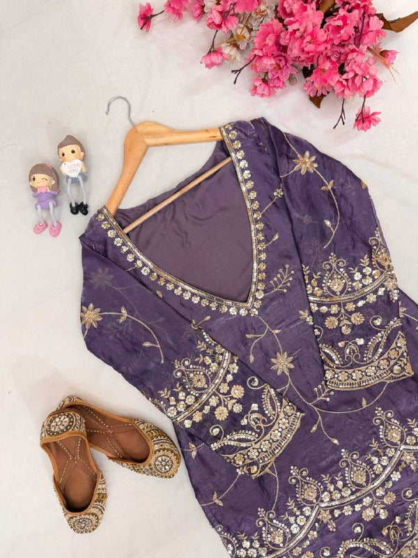 ENHANCE THE BEAUTY OF YOUR WARDROBE WITH THIS NEWLY LAUNCHED _ KURTI BLOUSE-PLAZZO SET