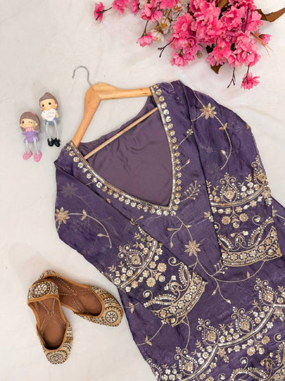 ENHANCE THE BEAUTY OF YOUR WARDROBE WITH THIS NEWLY LAUNCHED _ KURTI BLOUSE-PLAZZO SET