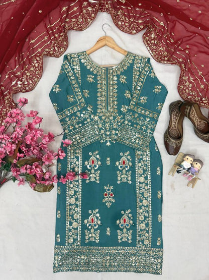 ENHANCE THE BEAUTY OF YOUR WARDROBE WITH THIS NEWLY LAUNCHED KURTI & PLAZZO SET