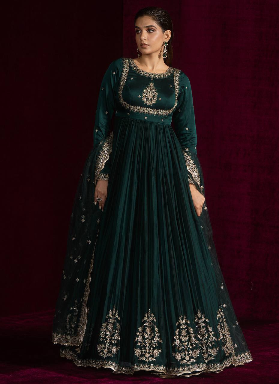 gown Step into effortless charm with our exclusive 3-piece set – crafted for comfort, stitched with grace