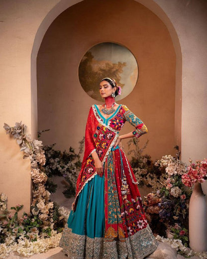 NAVRATRI SPECIAL* DESIGNER PRINTED LAHENGA CHOLI