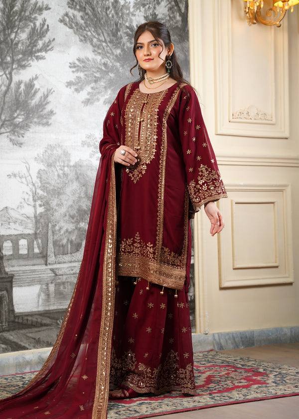 Ready-made Collection With Fendy 😍 Silk And Heavy Embroidery Sequence Work Top-Bottom And Dupatta Set Fully Stitched Ready To Wear Collection