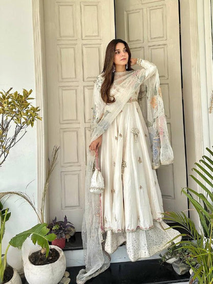 EXCLUSIVE AND DESIGNER SEQUENCE EMBROIDERED 3 PIECE GOWN PAIR