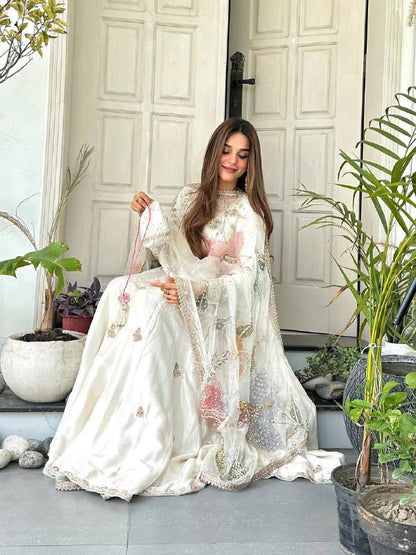 EXCLUSIVE AND DESIGNER SEQUENCE EMBROIDERED 3 PIECE GOWN PAIR