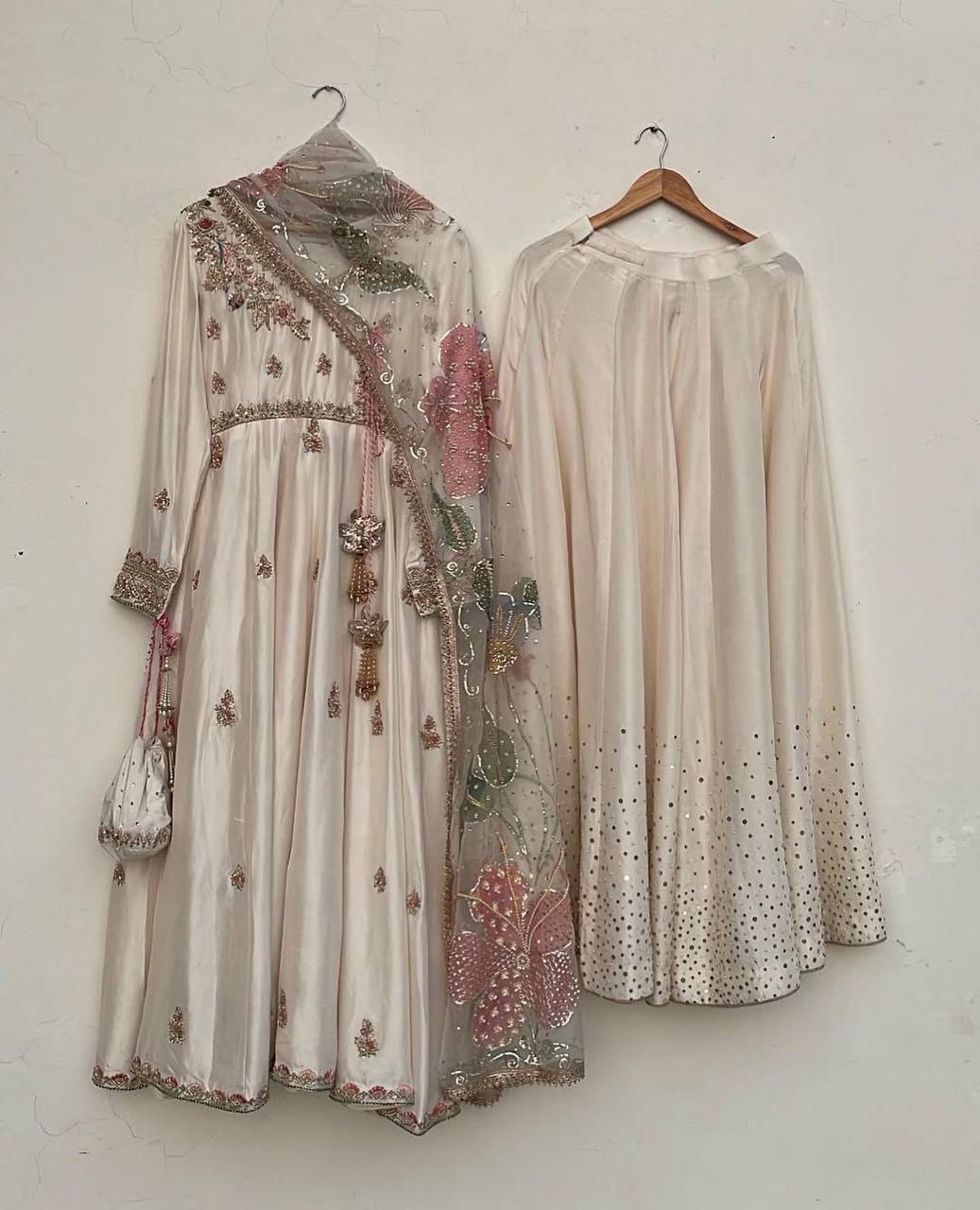 EXCLUSIVE AND DESIGNER SEQUENCE EMBROIDERED 3 PIECE GOWN PAIR