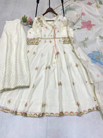 EXCLUSIVE AND DESIGNER SEQUENCE EMBROIDERED 3 PIECE GOWN PAIR