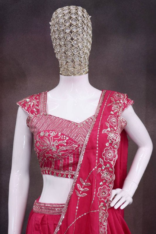 ready in our new Trending Lehenga Style Saree indow-Western With Blouse  set  With Embroidery Work detailing