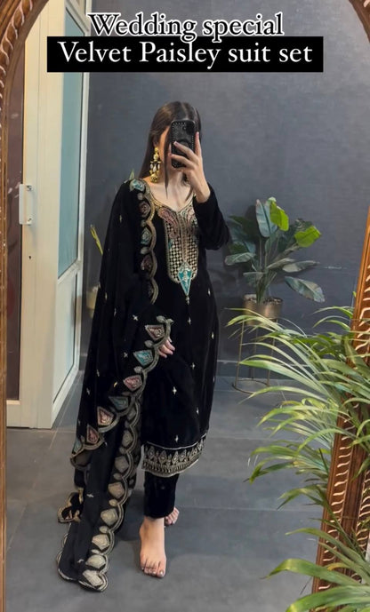 ĐĚSIGNER PARTY WEAR TOP AND PANT PLAZO  WITH FANCY DUPPATA AND EMBROIDERY WORK single available wholesale