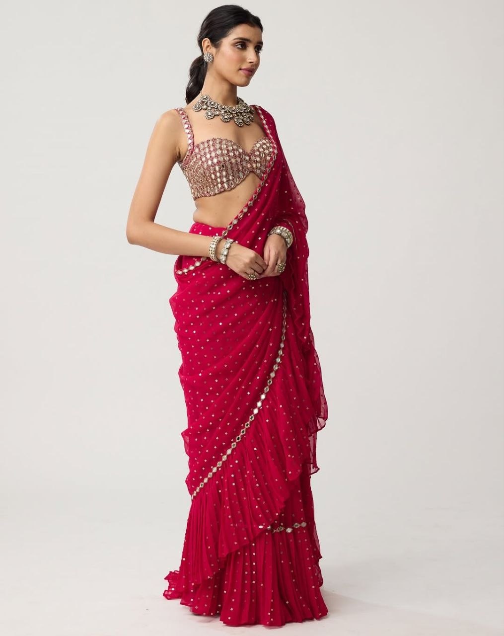 ENHANCE THE BEAUTY OF YOUR WARDROBE WITH THIS NEWLY LAUNCHED ANARKALI GOWN SET