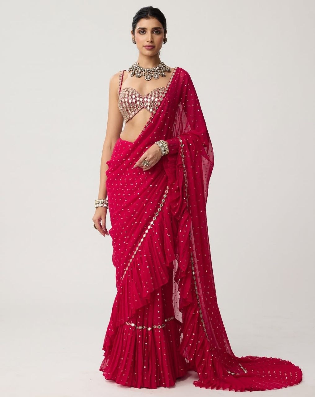ENHANCE THE BEAUTY OF YOUR WARDROBE WITH THIS NEWLY LAUNCHED ANARKALI GOWN SET