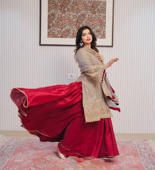 Fendi Crush With *Heavy 5mm Embroidery TOP LEHENGA