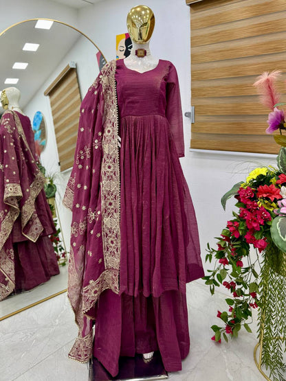 New Designer Party Sharara Suit & Dupatta Set