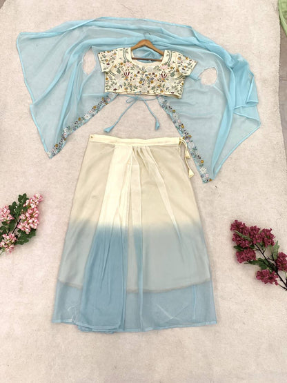 New Super Trending Party Wear Shrug with Lehenga