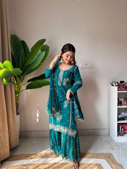 GHARARA PAIR  KURTI ,GHARARA AND DUPATTA