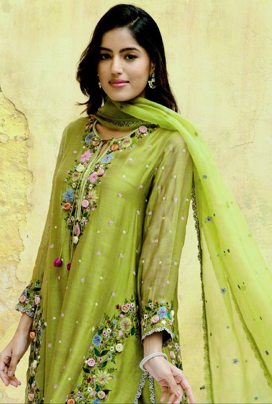 Designer Party Wear Look Top-Plazzo and Dupatta With Heavy Embroidery Work