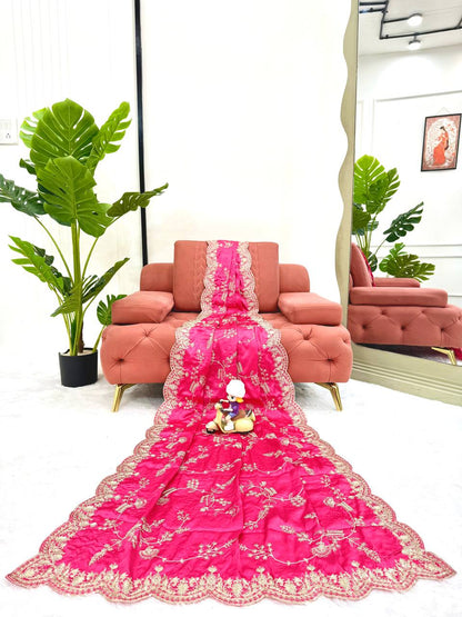Shine in Every Drape Heavy Japan Satin Silk SAREE