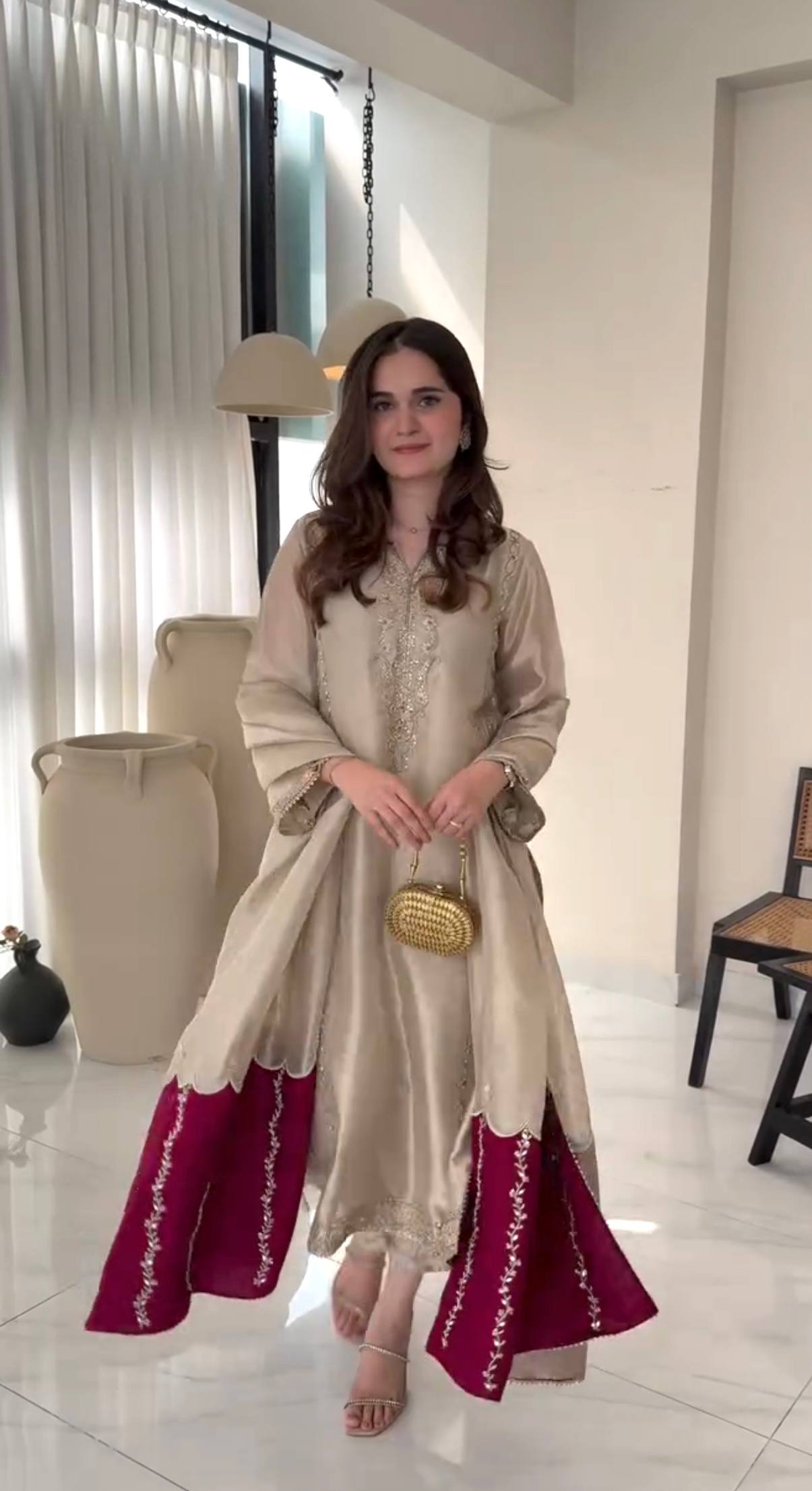 Đěsigner Party Wear Look Pur Jimmy Choo Top Plazzo & Dupatta Set