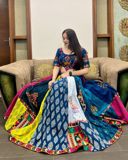 NAVRATRI SPECIAL DESIGNER PRINTED LAHENGA CHOLI