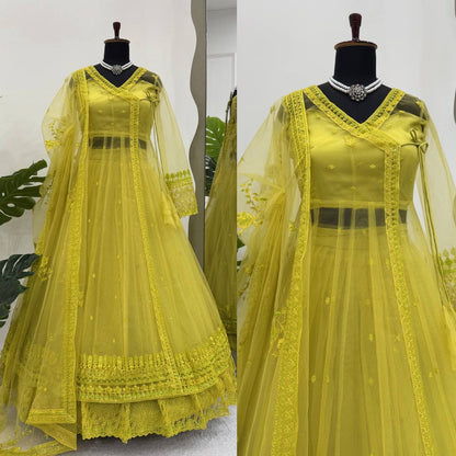 Kediya style shrug lehenga