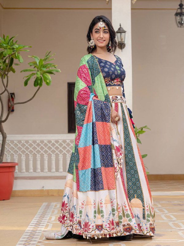 navrati LEHENGA, BLOUSE & DUPATTA SET