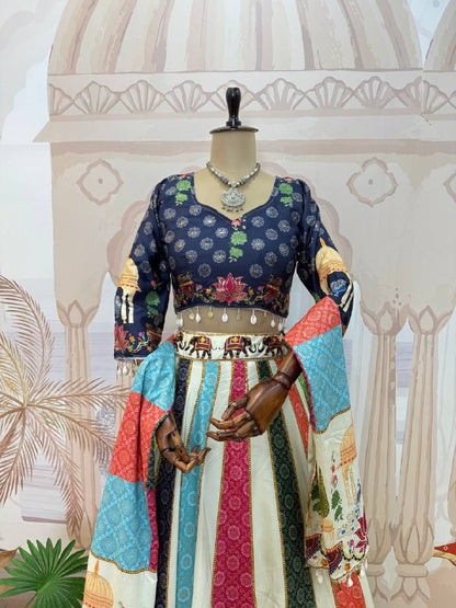 navrati LEHENGA, BLOUSE & DUPATTA SET
