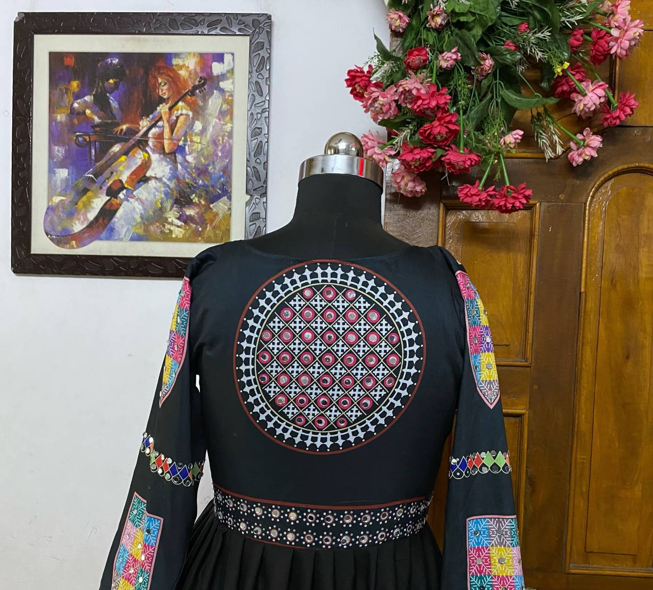 navrati  lehenga DESIGNER PRINTED COTTON INDOWESTERN  OUTFIT