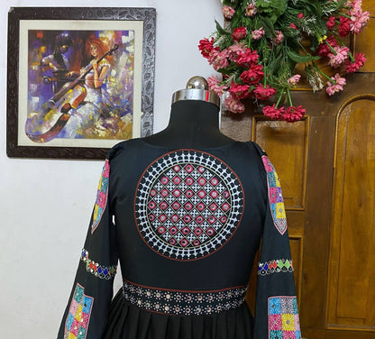 navrati  lehenga DESIGNER PRINTED COTTON INDOWESTERN  OUTFIT