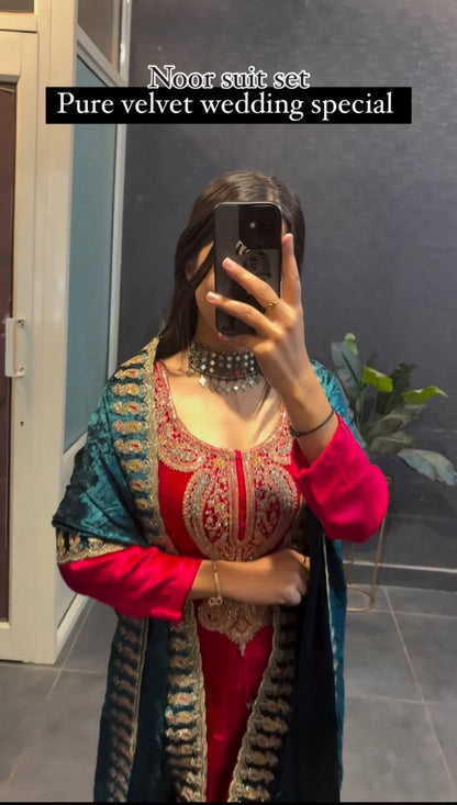 ĐĚSIGNER PARTY WEAR TOP AND  PLAZO  WITH FANCY DUPPATA AND EMBROIDERY WORK single available wholesale