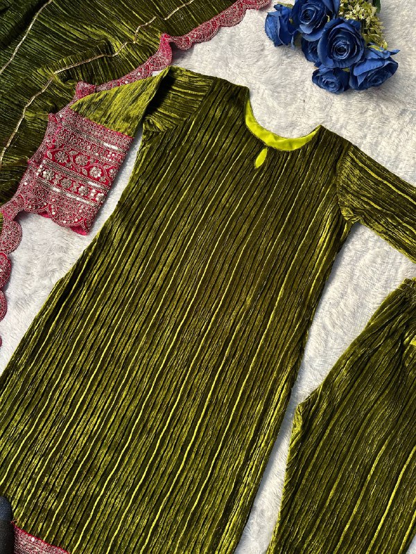 ĐĚSIGNER PARTY WEAR TOP AND  PANT WITH FANCY DUPPATA AND EMBROIDERY WORK single available wholesale