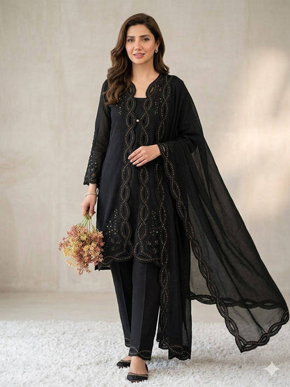 mahira khan PLAZZO SHRUG PAIR