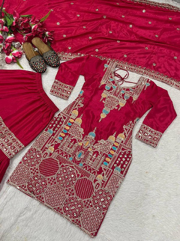 Designer Party Wear Look Top , Sharara Plazzo  and Dupatta