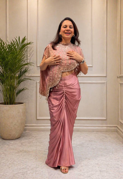 Bollywood Style  Embroidery Work detailing 3 pic indo-Western Set
