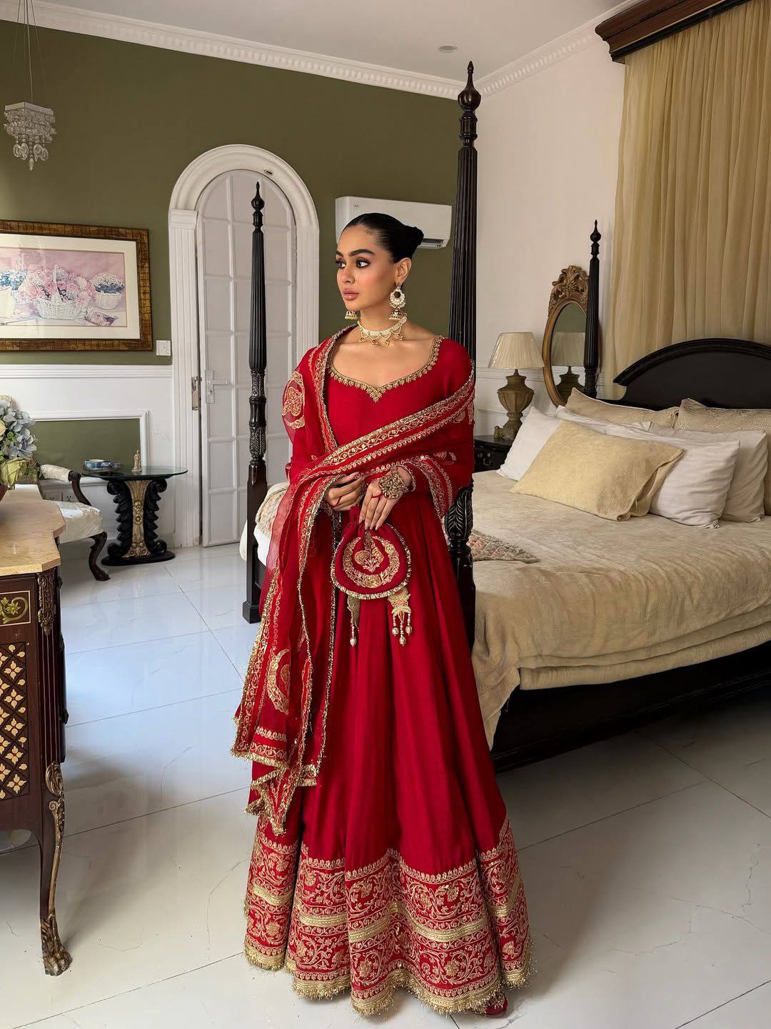 NEW RED DESIGNER ANARKALI GOWN