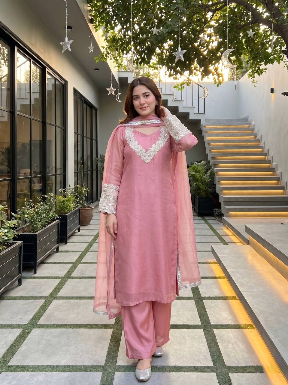 NEW PARTY WEAR FOUR PIS  SUIT SET
