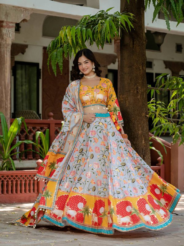 navrati LEHENGA, BLOUSE & DUPATTA SET* 👗