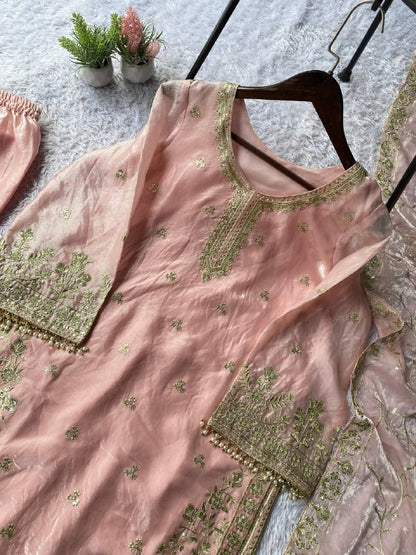 026 EID 🌙 EXCLUSIVE AND TRENDY FOR WEDDING SEASON OUR SEQUENCE EMBROIDERY WORKED TOP, PANT AND DUPATTA IN ZIMMY CHOO