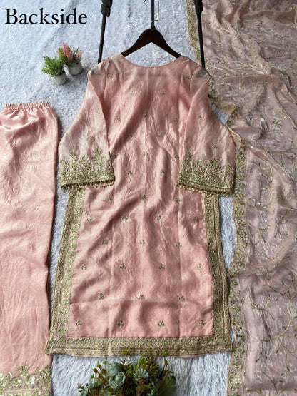 026 EID 🌙 EXCLUSIVE AND TRENDY FOR WEDDING SEASON OUR SEQUENCE EMBROIDERY WORKED TOP, PANT AND DUPATTA IN ZIMMY CHOO