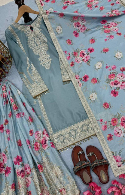 DESIGNER READYMADE TOP PLAZZO & DUPATTA COLLECTIONS