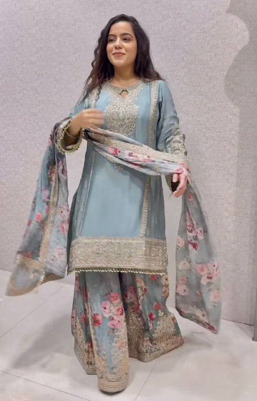 DESIGNER READYMADE TOP PLAZZO & DUPATTA COLLECTIONS