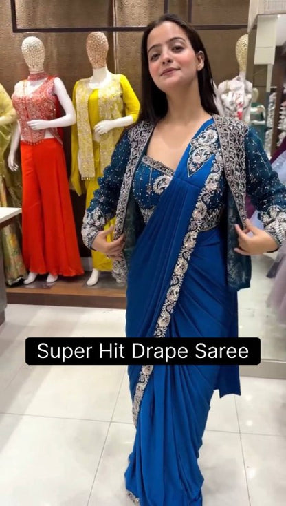 INDO-WESTERN DRAPE SAREE