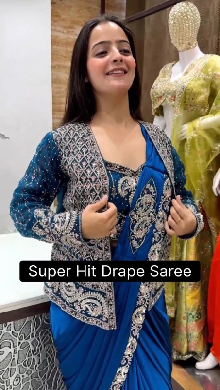 INDO-WESTERN DRAPE SAREE